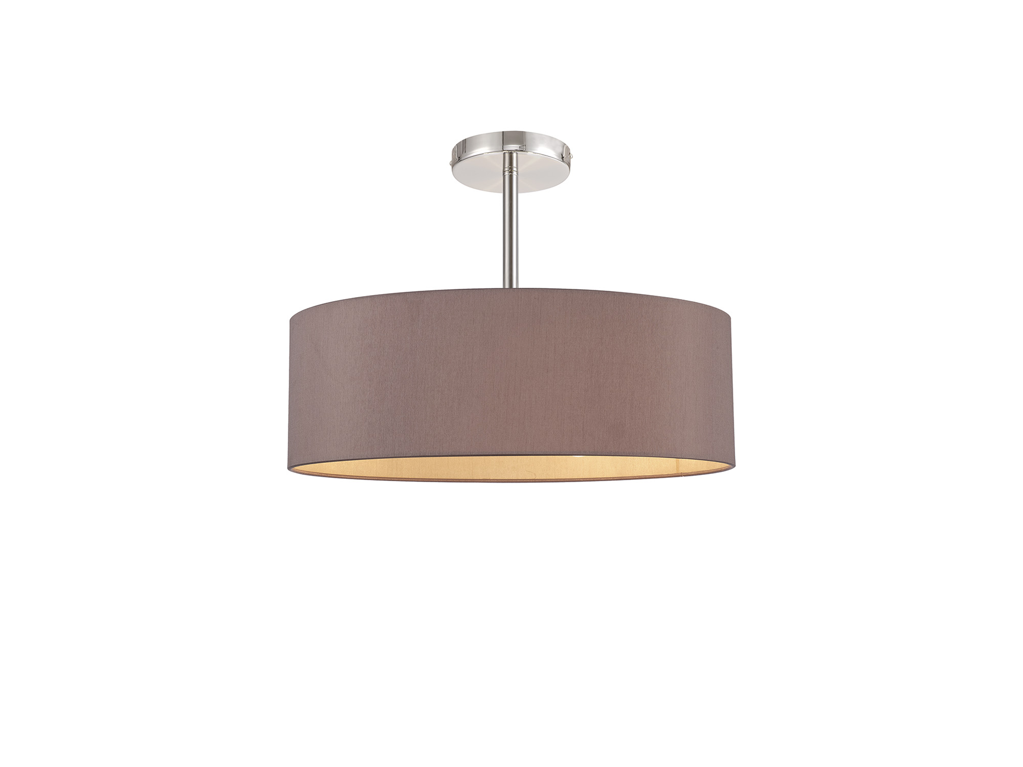 Baymont 45cm Semi Flush 5 Light Polished Chrome, Taupe DK0724  Deco Baymont